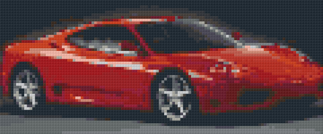 Red Ferrari Car Three [3] Baseplate PiixeHobby Mini-mosaic Art Kit image 0